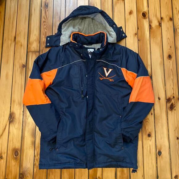 Vintage Y2K 2000s UVA Cavaliers University of Virginia Winter Jacket Size S/M - Picture 1 of 4